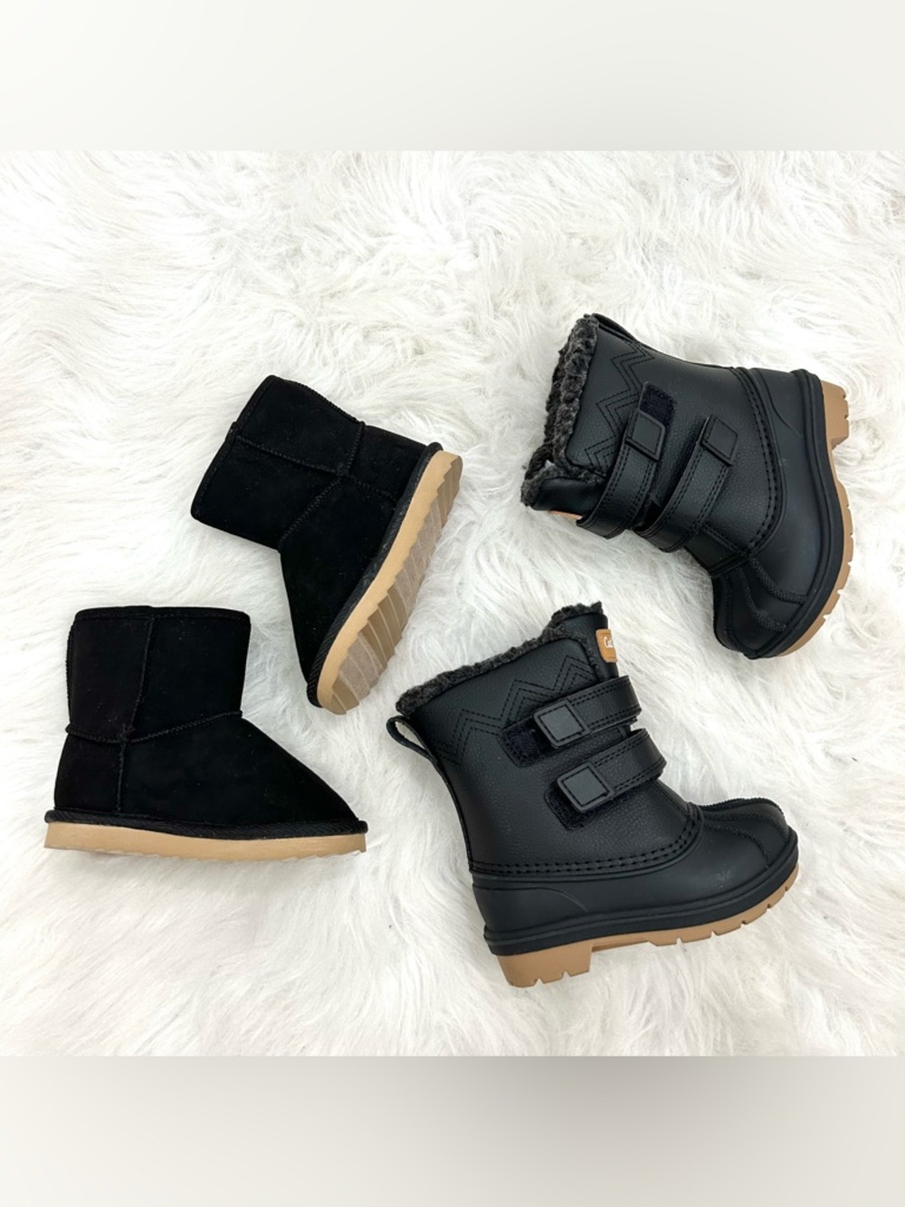 Toddler Boots Size 6 Bundle Old Navy Sherpa & Cat & Jack Insulated Snow Boots